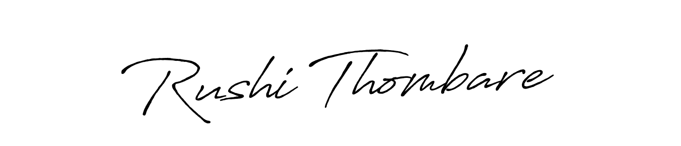 Create a beautiful signature design for name Rushi Thombare. With this signature (Antro_Vectra_Bolder) fonts, you can make a handwritten signature for free. Rushi Thombare signature style 7 images and pictures png
