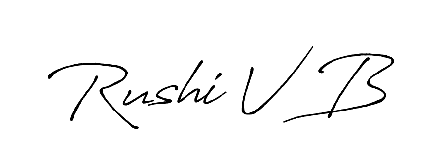 How to Draw Rushi V B signature style? Antro_Vectra_Bolder is a latest design signature styles for name Rushi V B. Rushi V B signature style 7 images and pictures png