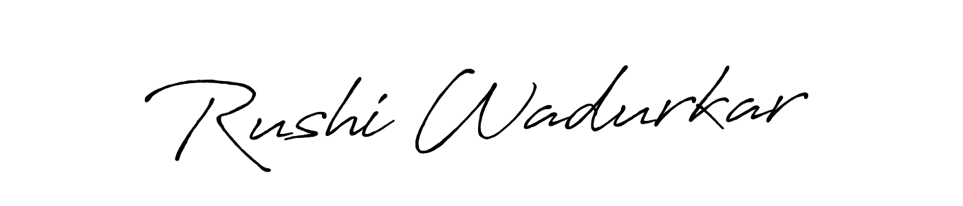 Once you've used our free online signature maker to create your best signature Antro_Vectra_Bolder style, it's time to enjoy all of the benefits that Rushi Wadurkar name signing documents. Rushi Wadurkar signature style 7 images and pictures png