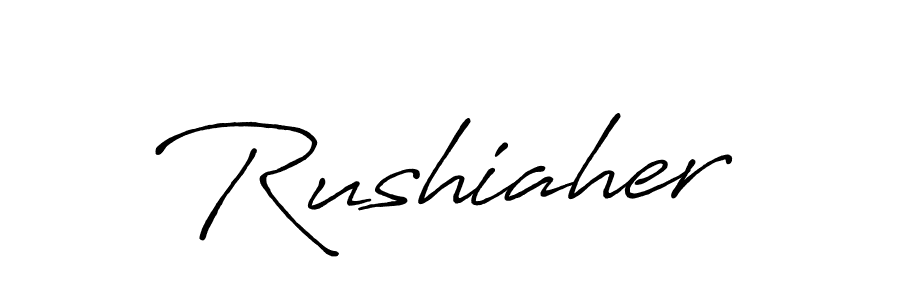 Also we have Rushiaher name is the best signature style. Create professional handwritten signature collection using Antro_Vectra_Bolder autograph style. Rushiaher signature style 7 images and pictures png