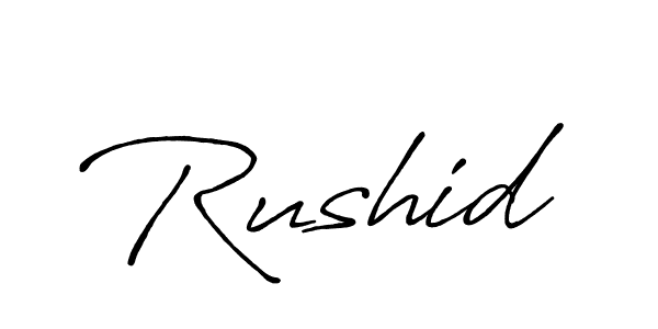 if you are searching for the best signature style for your name Rushid. so please give up your signature search. here we have designed multiple signature styles  using Antro_Vectra_Bolder. Rushid signature style 7 images and pictures png