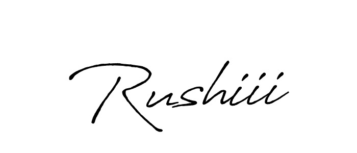 Similarly Antro_Vectra_Bolder is the best handwritten signature design. Signature creator online .You can use it as an online autograph creator for name Rushiii. Rushiii signature style 7 images and pictures png