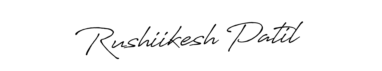 Also we have Rushiikesh Patil name is the best signature style. Create professional handwritten signature collection using Antro_Vectra_Bolder autograph style. Rushiikesh Patil signature style 7 images and pictures png