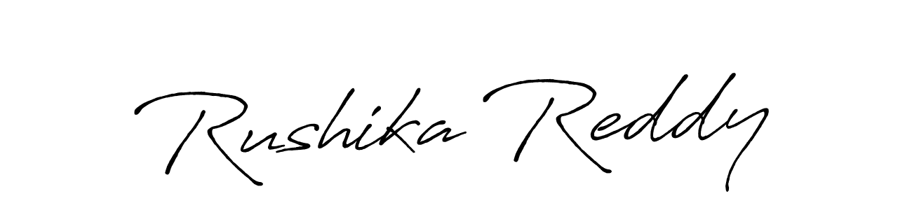 The best way (Antro_Vectra_Bolder) to make a short signature is to pick only two or three words in your name. The name Rushika Reddy include a total of six letters. For converting this name. Rushika Reddy signature style 7 images and pictures png