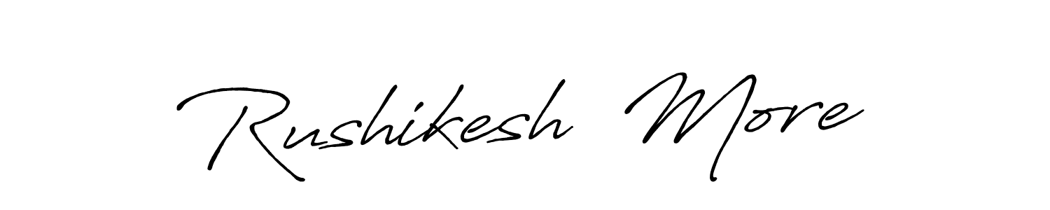 Rushikesh  More stylish signature style. Best Handwritten Sign (Antro_Vectra_Bolder) for my name. Handwritten Signature Collection Ideas for my name Rushikesh  More. Rushikesh  More signature style 7 images and pictures png