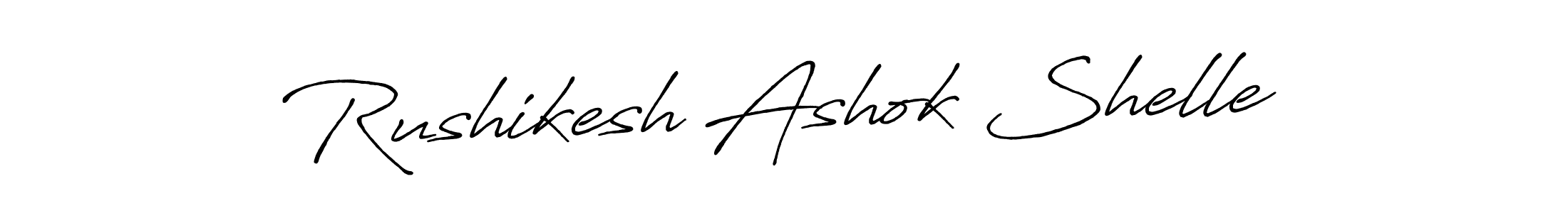 Create a beautiful signature design for name Rushikesh Ashok Shelle. With this signature (Antro_Vectra_Bolder) fonts, you can make a handwritten signature for free. Rushikesh Ashok Shelle signature style 7 images and pictures png