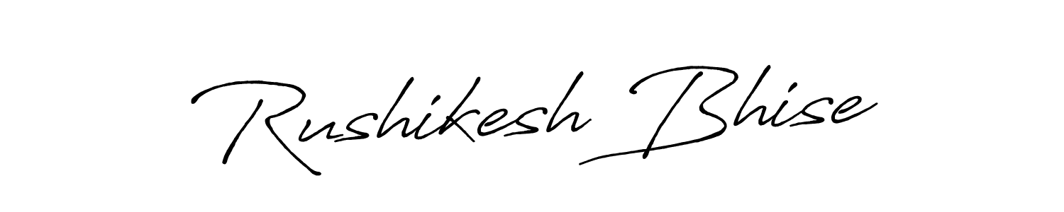 Also we have Rushikesh Bhise name is the best signature style. Create professional handwritten signature collection using Antro_Vectra_Bolder autograph style. Rushikesh Bhise signature style 7 images and pictures png