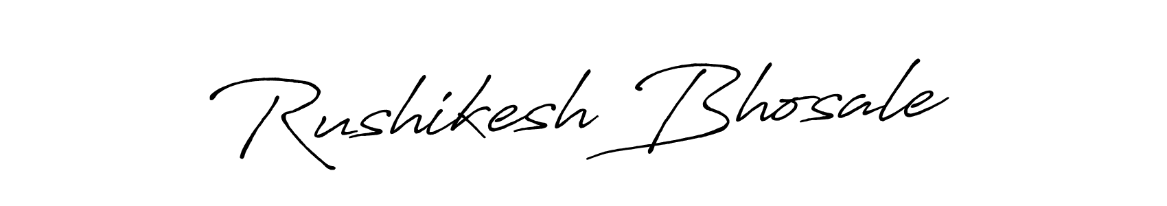 Create a beautiful signature design for name Rushikesh Bhosale. With this signature (Antro_Vectra_Bolder) fonts, you can make a handwritten signature for free. Rushikesh Bhosale signature style 7 images and pictures png