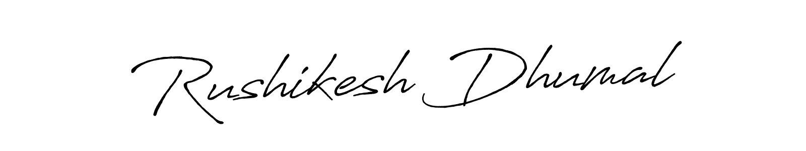 Rushikesh Dhumal stylish signature style. Best Handwritten Sign (Antro_Vectra_Bolder) for my name. Handwritten Signature Collection Ideas for my name Rushikesh Dhumal. Rushikesh Dhumal signature style 7 images and pictures png