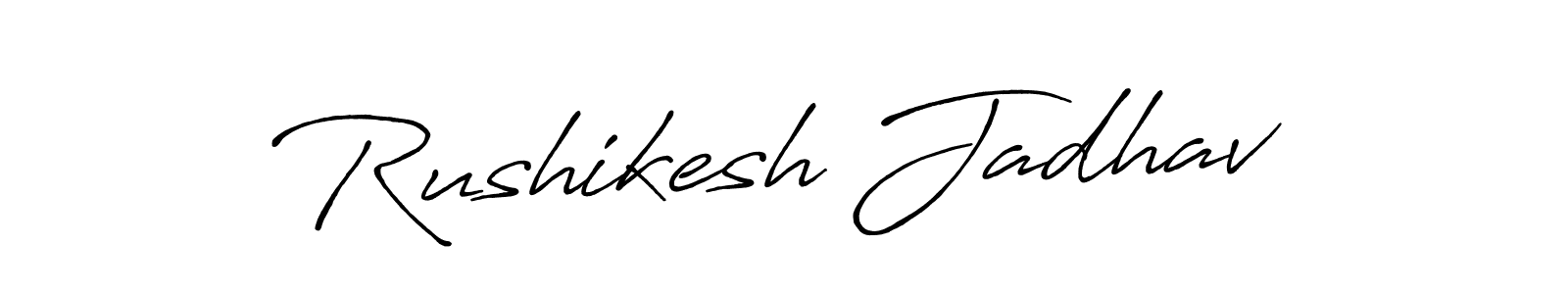 Also we have Rushikesh Jadhav name is the best signature style. Create professional handwritten signature collection using Antro_Vectra_Bolder autograph style. Rushikesh Jadhav signature style 7 images and pictures png