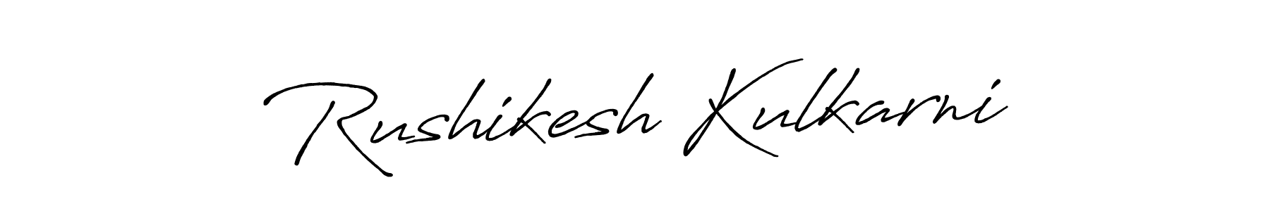 Design your own signature with our free online signature maker. With this signature software, you can create a handwritten (Antro_Vectra_Bolder) signature for name Rushikesh Kulkarni. Rushikesh Kulkarni signature style 7 images and pictures png