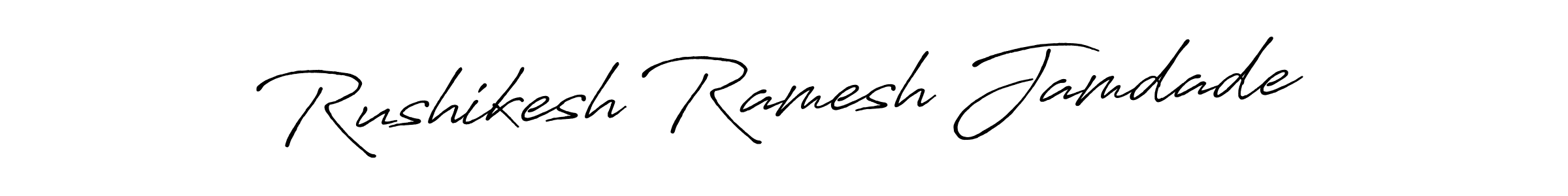 Create a beautiful signature design for name Rushikesh Ramesh Jamdade. With this signature (Antro_Vectra_Bolder) fonts, you can make a handwritten signature for free. Rushikesh Ramesh Jamdade signature style 7 images and pictures png
