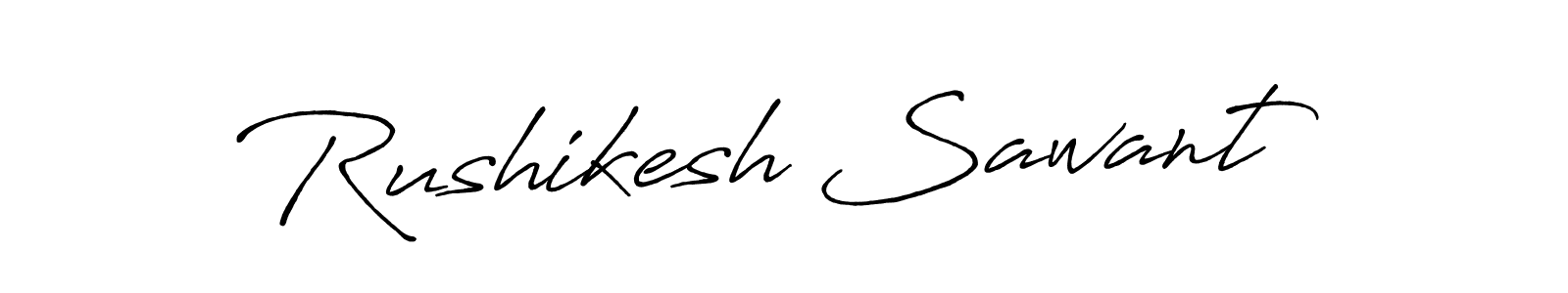 Create a beautiful signature design for name Rushikesh Sawant. With this signature (Antro_Vectra_Bolder) fonts, you can make a handwritten signature for free. Rushikesh Sawant signature style 7 images and pictures png