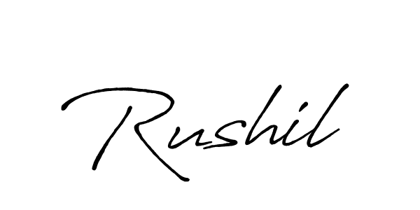 Make a beautiful signature design for name Rushil. Use this online signature maker to create a handwritten signature for free. Rushil signature style 7 images and pictures png