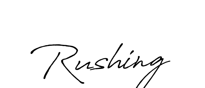 Once you've used our free online signature maker to create your best signature Antro_Vectra_Bolder style, it's time to enjoy all of the benefits that Rushing name signing documents. Rushing signature style 7 images and pictures png