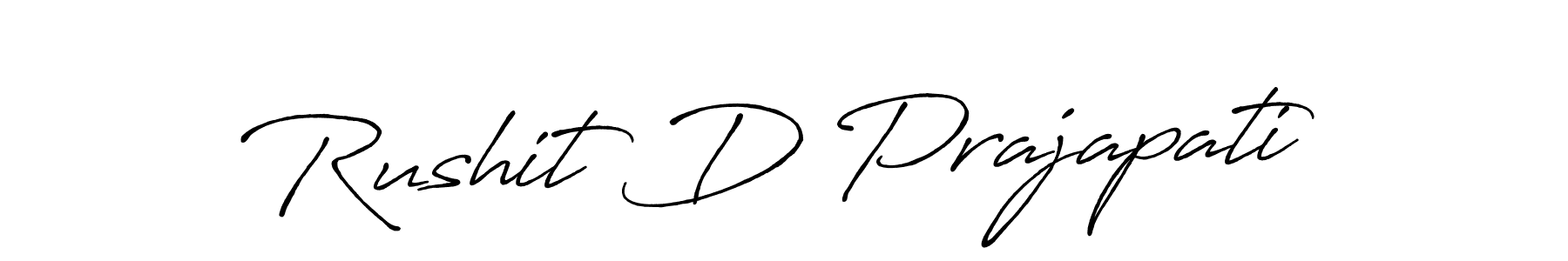 Design your own signature with our free online signature maker. With this signature software, you can create a handwritten (Antro_Vectra_Bolder) signature for name Rushit D Prajapati. Rushit D Prajapati signature style 7 images and pictures png