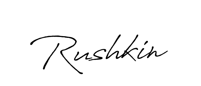 Design your own signature with our free online signature maker. With this signature software, you can create a handwritten (Antro_Vectra_Bolder) signature for name Rushkin. Rushkin signature style 7 images and pictures png