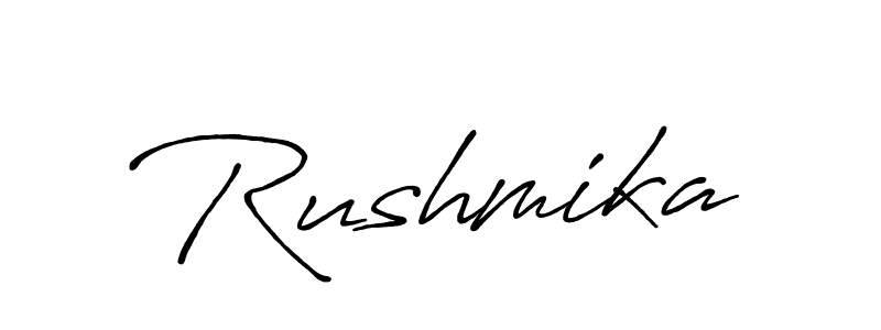 Make a beautiful signature design for name Rushmika. Use this online signature maker to create a handwritten signature for free. Rushmika signature style 7 images and pictures png