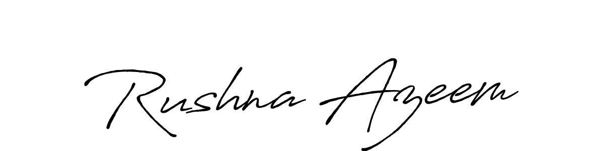 You can use this online signature creator to create a handwritten signature for the name Rushna Azeem. This is the best online autograph maker. Rushna Azeem signature style 7 images and pictures png