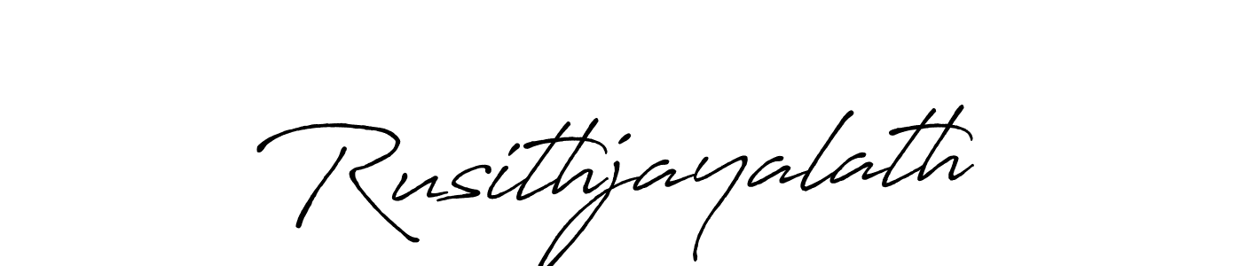 Create a beautiful signature design for name Rusithjayalath. With this signature (Antro_Vectra_Bolder) fonts, you can make a handwritten signature for free. Rusithjayalath signature style 7 images and pictures png