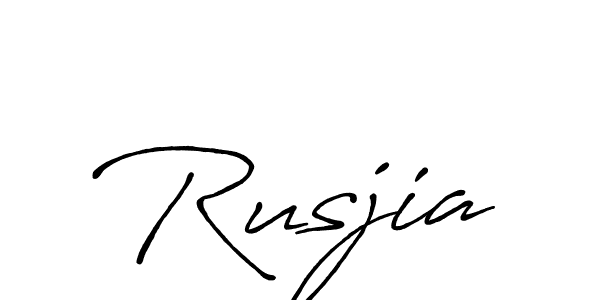 Rusjia stylish signature style. Best Handwritten Sign (Antro_Vectra_Bolder) for my name. Handwritten Signature Collection Ideas for my name Rusjia. Rusjia signature style 7 images and pictures png