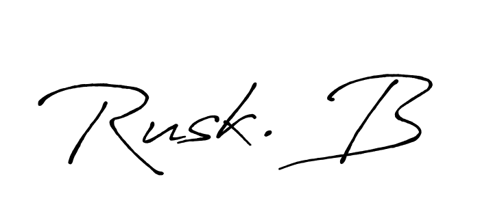 Also You can easily find your signature by using the search form. We will create Rusk. B name handwritten signature images for you free of cost using Antro_Vectra_Bolder sign style. Rusk. B signature style 7 images and pictures png