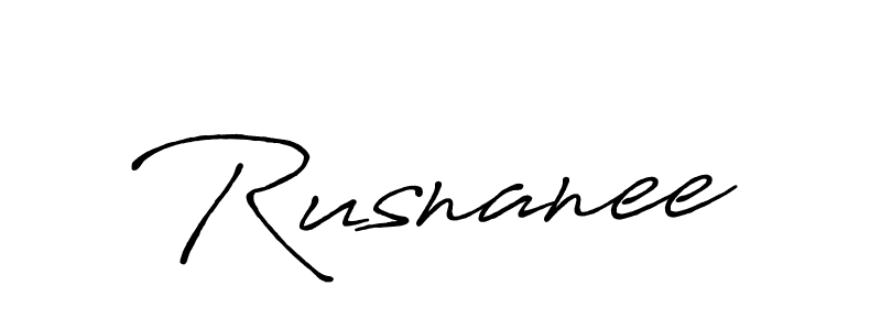 It looks lik you need a new signature style for name Rusnanee. Design unique handwritten (Antro_Vectra_Bolder) signature with our free signature maker in just a few clicks. Rusnanee signature style 7 images and pictures png