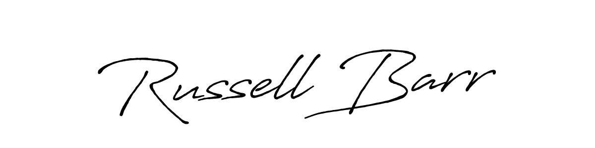 Make a beautiful signature design for name Russell Barr. With this signature (Antro_Vectra_Bolder) style, you can create a handwritten signature for free. Russell Barr signature style 7 images and pictures png