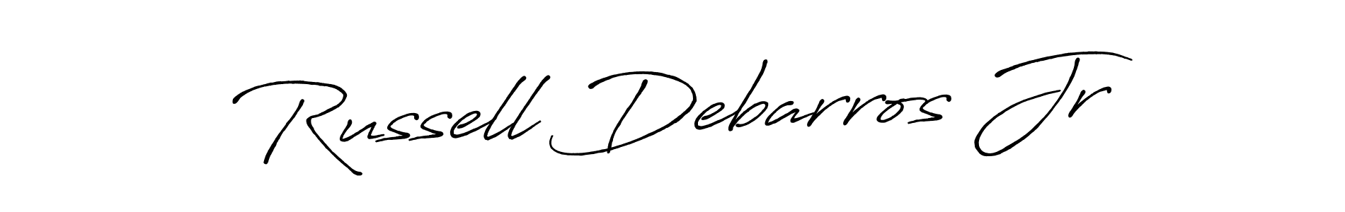 How to make Russell Debarros Jr signature? Antro_Vectra_Bolder is a professional autograph style. Create handwritten signature for Russell Debarros Jr name. Russell Debarros Jr signature style 7 images and pictures png