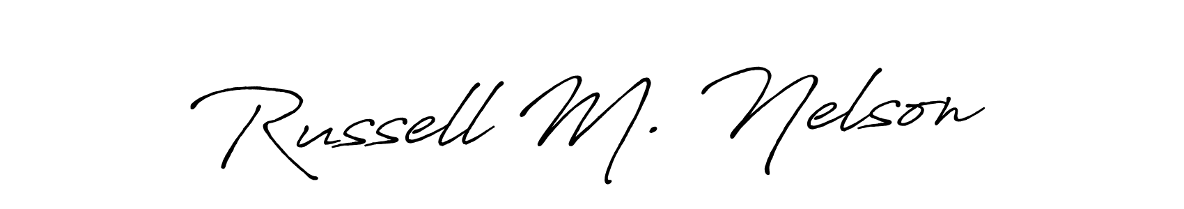 This is the best signature style for the Russell M. Nelson name. Also you like these signature font (Antro_Vectra_Bolder). Mix name signature. Russell M. Nelson signature style 7 images and pictures png