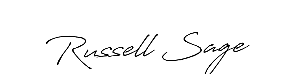 How to make Russell Sage signature? Antro_Vectra_Bolder is a professional autograph style. Create handwritten signature for Russell Sage name. Russell Sage signature style 7 images and pictures png