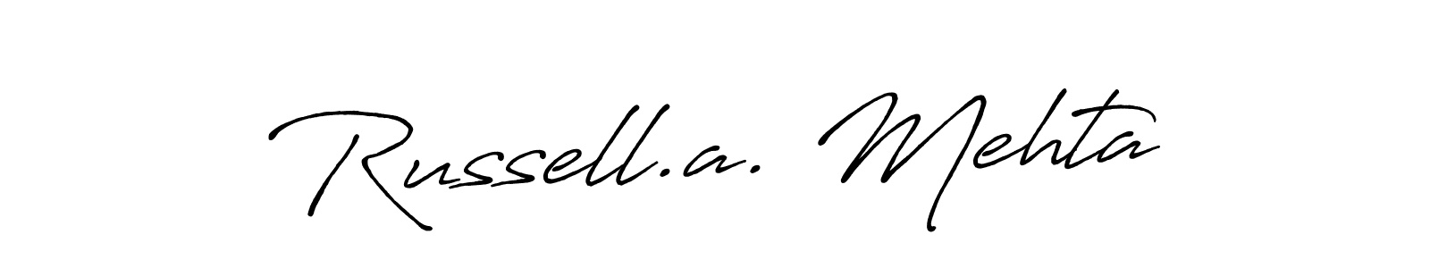Also You can easily find your signature by using the search form. We will create Russell.a. Mehta name handwritten signature images for you free of cost using Antro_Vectra_Bolder sign style. Russell.a. Mehta signature style 7 images and pictures png