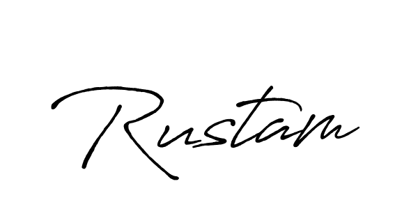 Use a signature maker to create a handwritten signature online. With this signature software, you can design (Antro_Vectra_Bolder) your own signature for name Rustam. Rustam signature style 7 images and pictures png
