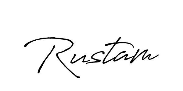 Use a signature maker to create a handwritten signature online. With this signature software, you can design (Antro_Vectra_Bolder) your own signature for name Rustam. Rustam signature style 7 images and pictures png