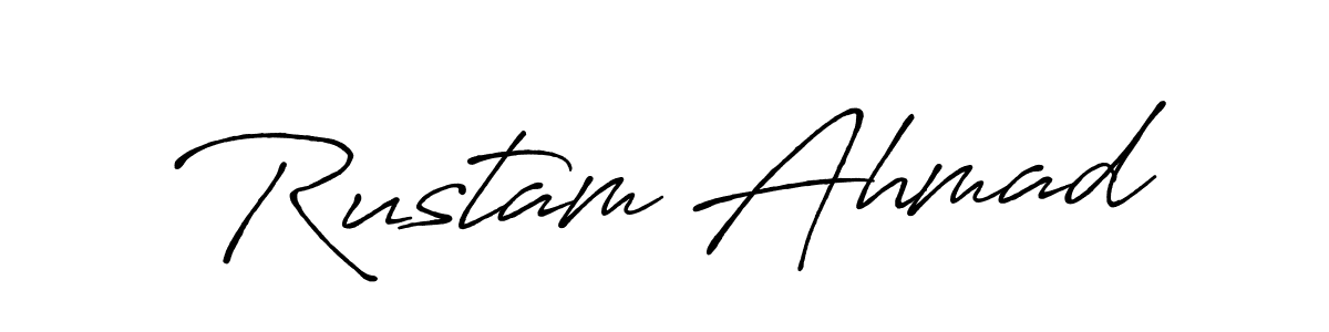 Design your own signature with our free online signature maker. With this signature software, you can create a handwritten (Antro_Vectra_Bolder) signature for name Rustam Ahmad. Rustam Ahmad signature style 7 images and pictures png