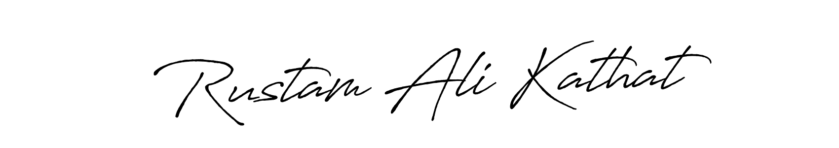 Create a beautiful signature design for name Rustam Ali Kathat. With this signature (Antro_Vectra_Bolder) fonts, you can make a handwritten signature for free. Rustam Ali Kathat signature style 7 images and pictures png