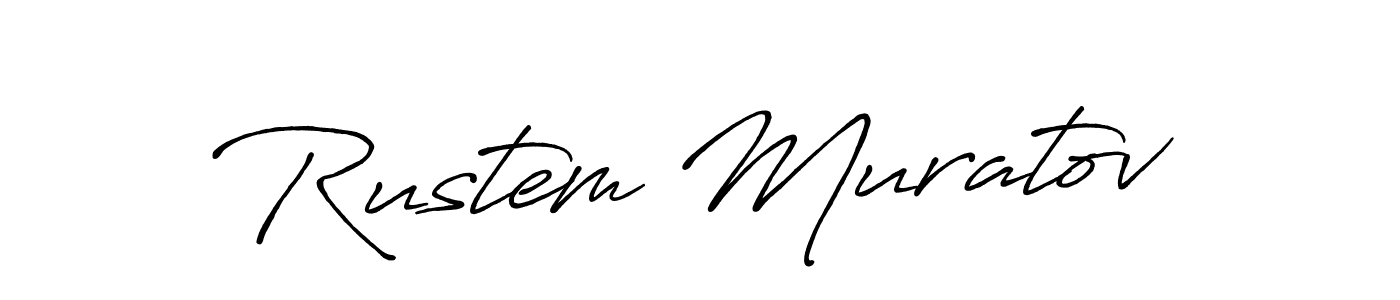 How to make Rustem Muratov name signature. Use Antro_Vectra_Bolder style for creating short signs online. This is the latest handwritten sign. Rustem Muratov signature style 7 images and pictures png