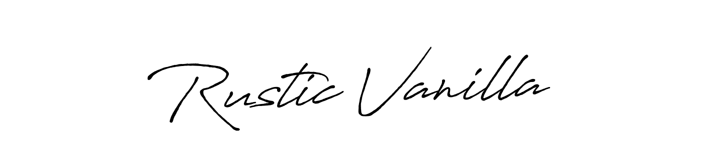 It looks lik you need a new signature style for name Rustic Vanilla. Design unique handwritten (Antro_Vectra_Bolder) signature with our free signature maker in just a few clicks. Rustic Vanilla signature style 7 images and pictures png
