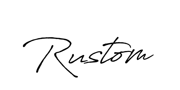 You should practise on your own different ways (Antro_Vectra_Bolder) to write your name (Rustom) in signature. don't let someone else do it for you. Rustom signature style 7 images and pictures png