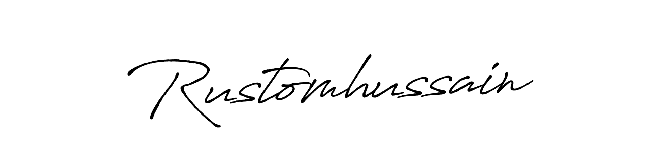 Rustomhussain stylish signature style. Best Handwritten Sign (Antro_Vectra_Bolder) for my name. Handwritten Signature Collection Ideas for my name Rustomhussain. Rustomhussain signature style 7 images and pictures png