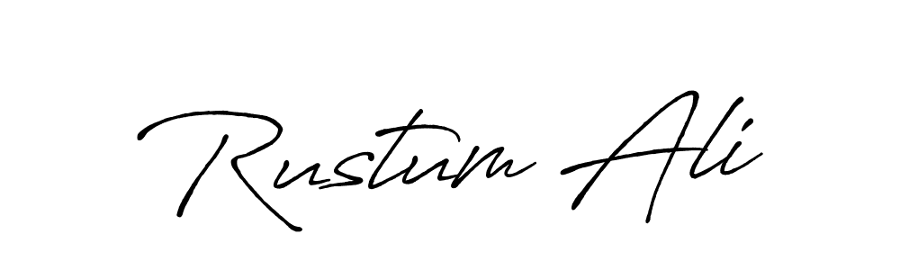Also we have Rustum Ali name is the best signature style. Create professional handwritten signature collection using Antro_Vectra_Bolder autograph style. Rustum Ali signature style 7 images and pictures png