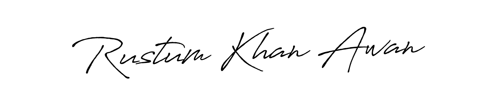 if you are searching for the best signature style for your name Rustum Khan Awan. so please give up your signature search. here we have designed multiple signature styles  using Antro_Vectra_Bolder. Rustum Khan Awan signature style 7 images and pictures png