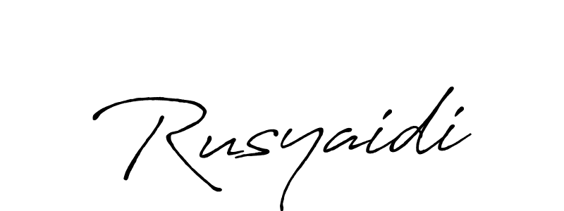 It looks lik you need a new signature style for name Rusyaidi. Design unique handwritten (Antro_Vectra_Bolder) signature with our free signature maker in just a few clicks. Rusyaidi signature style 7 images and pictures png