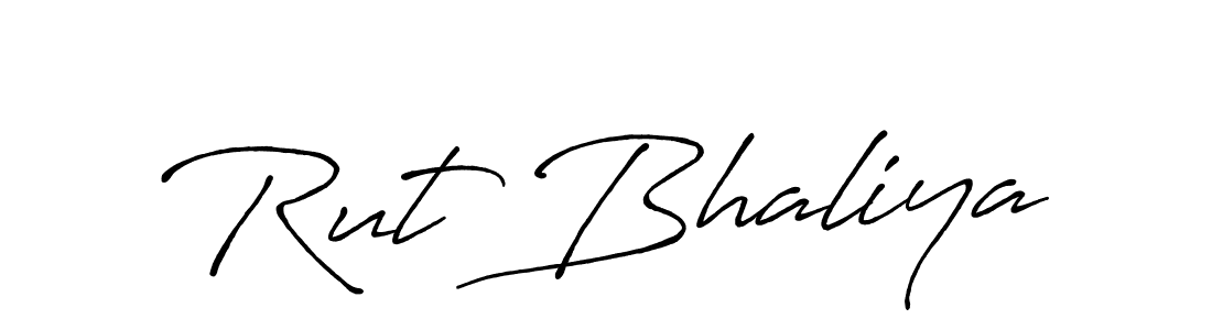 Make a beautiful signature design for name Rut Bhaliya. With this signature (Antro_Vectra_Bolder) style, you can create a handwritten signature for free. Rut Bhaliya signature style 7 images and pictures png