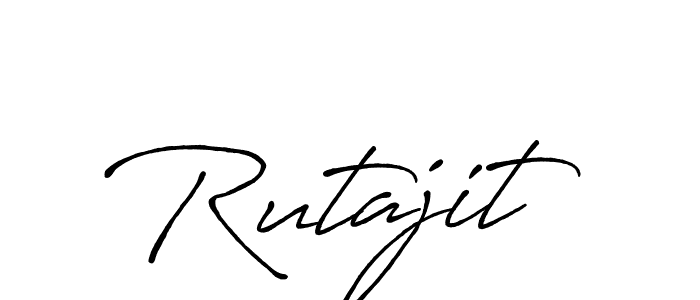 Rutajit stylish signature style. Best Handwritten Sign (Antro_Vectra_Bolder) for my name. Handwritten Signature Collection Ideas for my name Rutajit. Rutajit signature style 7 images and pictures png