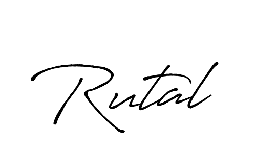 How to make Rutal signature? Antro_Vectra_Bolder is a professional autograph style. Create handwritten signature for Rutal name. Rutal signature style 7 images and pictures png