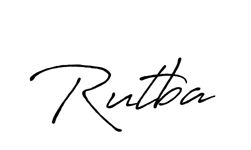 Design your own signature with our free online signature maker. With this signature software, you can create a handwritten (Antro_Vectra_Bolder) signature for name Rutba. Rutba signature style 7 images and pictures png