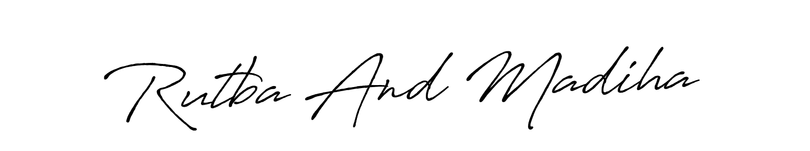 You can use this online signature creator to create a handwritten signature for the name Rutba And Madiha. This is the best online autograph maker. Rutba And Madiha signature style 7 images and pictures png