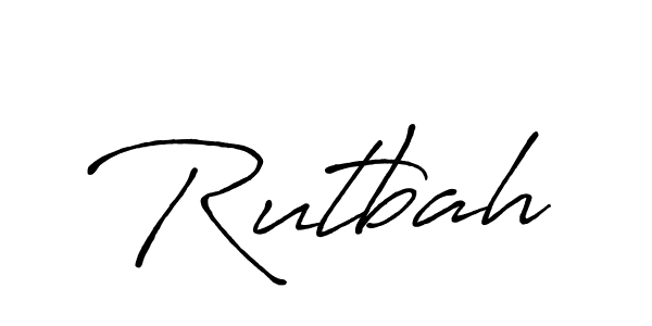 Design your own signature with our free online signature maker. With this signature software, you can create a handwritten (Antro_Vectra_Bolder) signature for name Rutbah. Rutbah signature style 7 images and pictures png