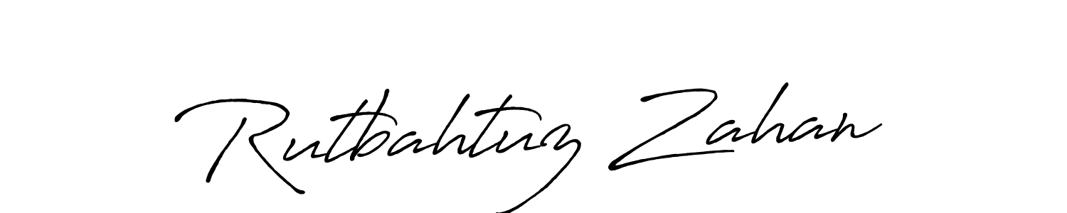 Also we have Rutbahtuz Zahan name is the best signature style. Create professional handwritten signature collection using Antro_Vectra_Bolder autograph style. Rutbahtuz Zahan signature style 7 images and pictures png